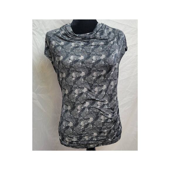 Worthington Stretch Grey Short Sleeve Shirt Women's Small - Picture 1 of 4